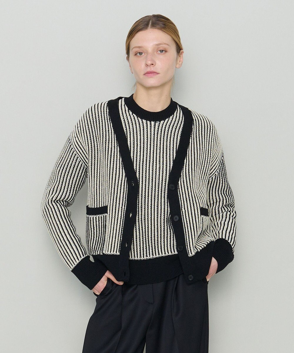 JOSEPH 【洗える】バイオテープコットン　ラウンドネックニット 