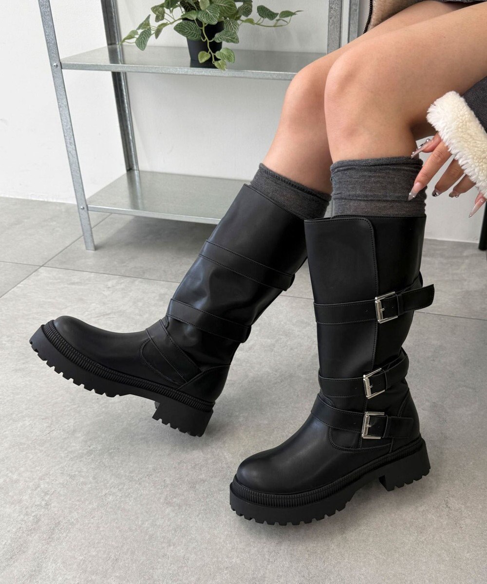 WEGO サイドベルトロングブーツ 