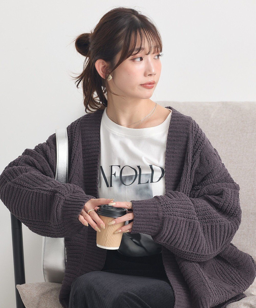 earth music&ecology マットモールカーディガン 