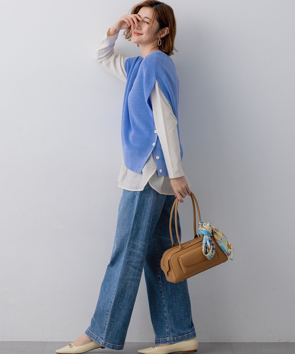 23区 【先行予約】ナチュラルコットンベア シアードッキング カットソー 