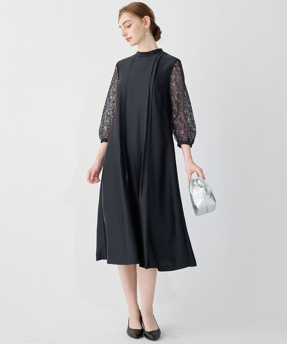 23区 L 【APPLAUDIR】ノーブルサテン レースコンビドレス 