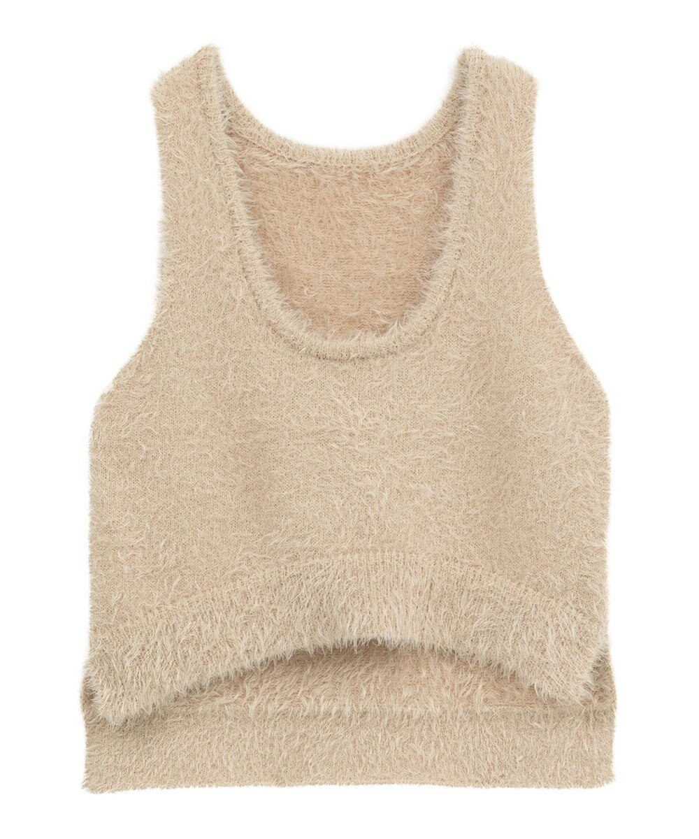 earth music&ecology フェザーUネックニットベスト 