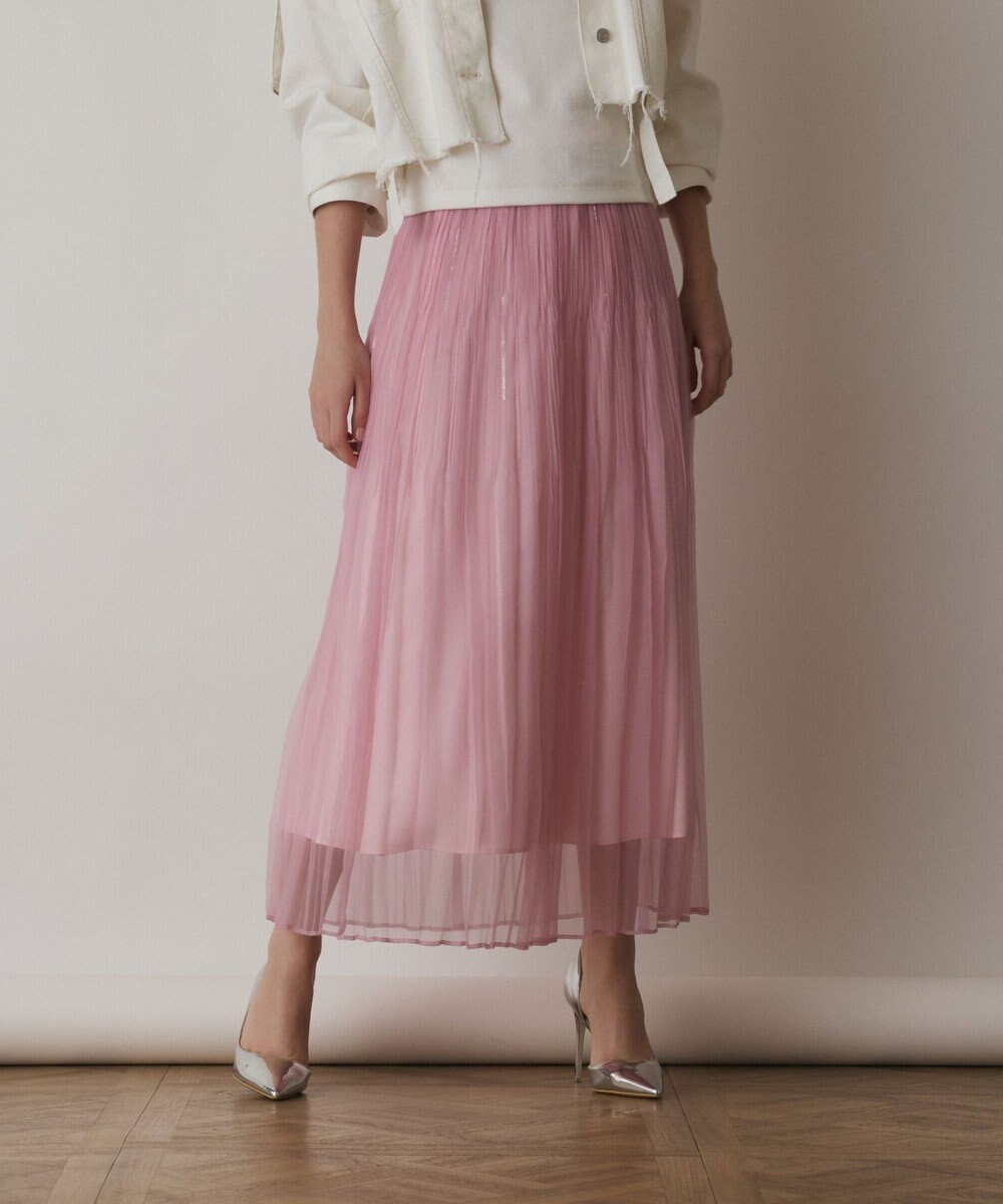GRACE CONTINENTAL オーガンスパンコールスカート 