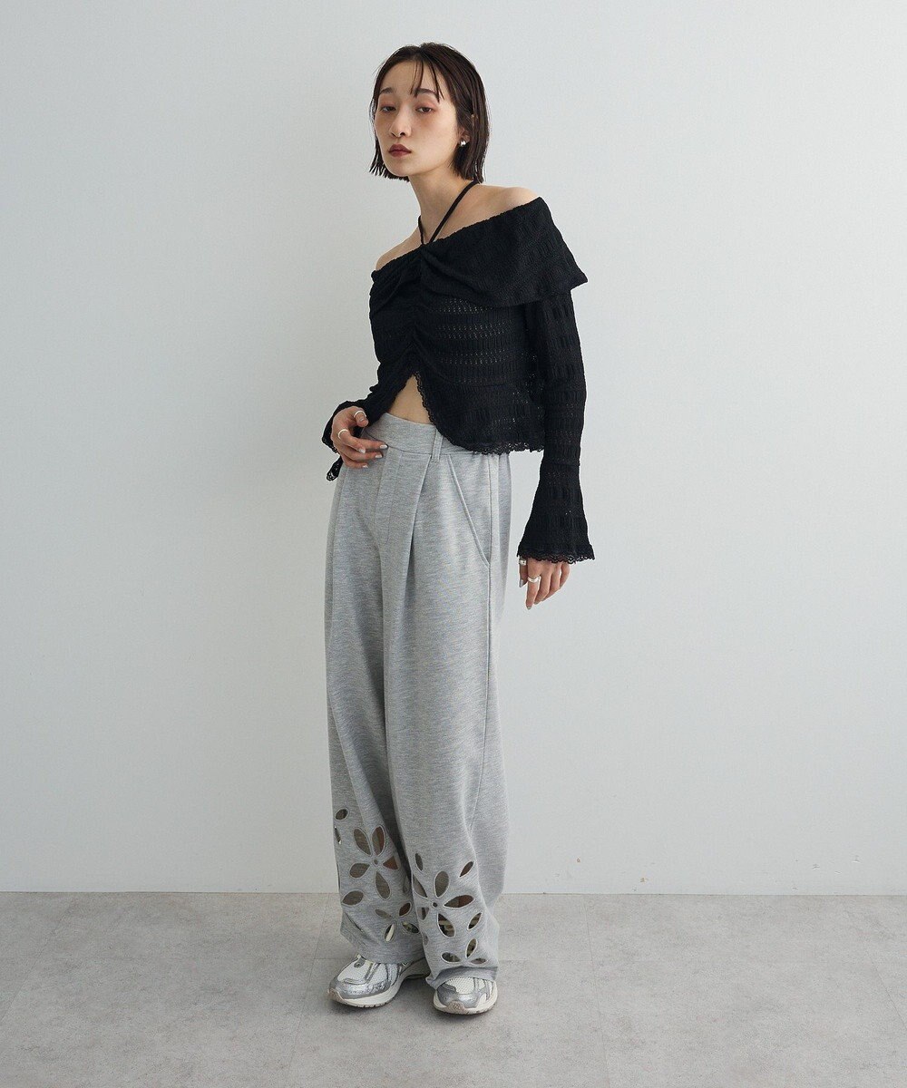 Green Parks シャーリングオフショルプルオーバー 