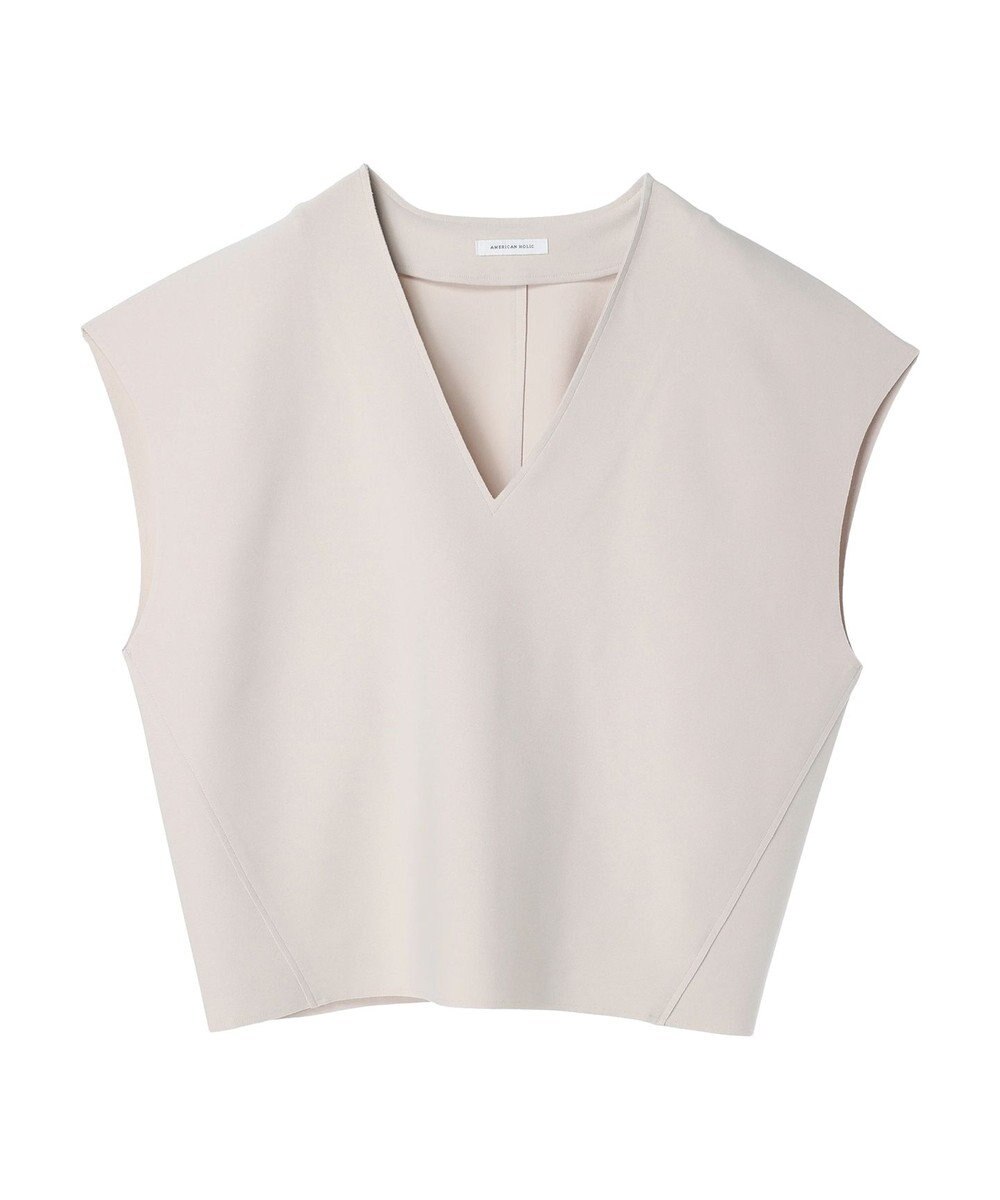 AMERICAN HOLIC クレープジョーゼットＶネックベスト 