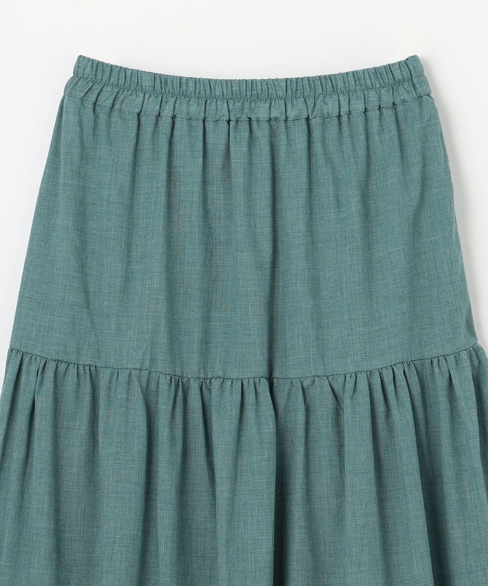 ANY 【ウエストゴム】シャンブレーライクティアード スカート 