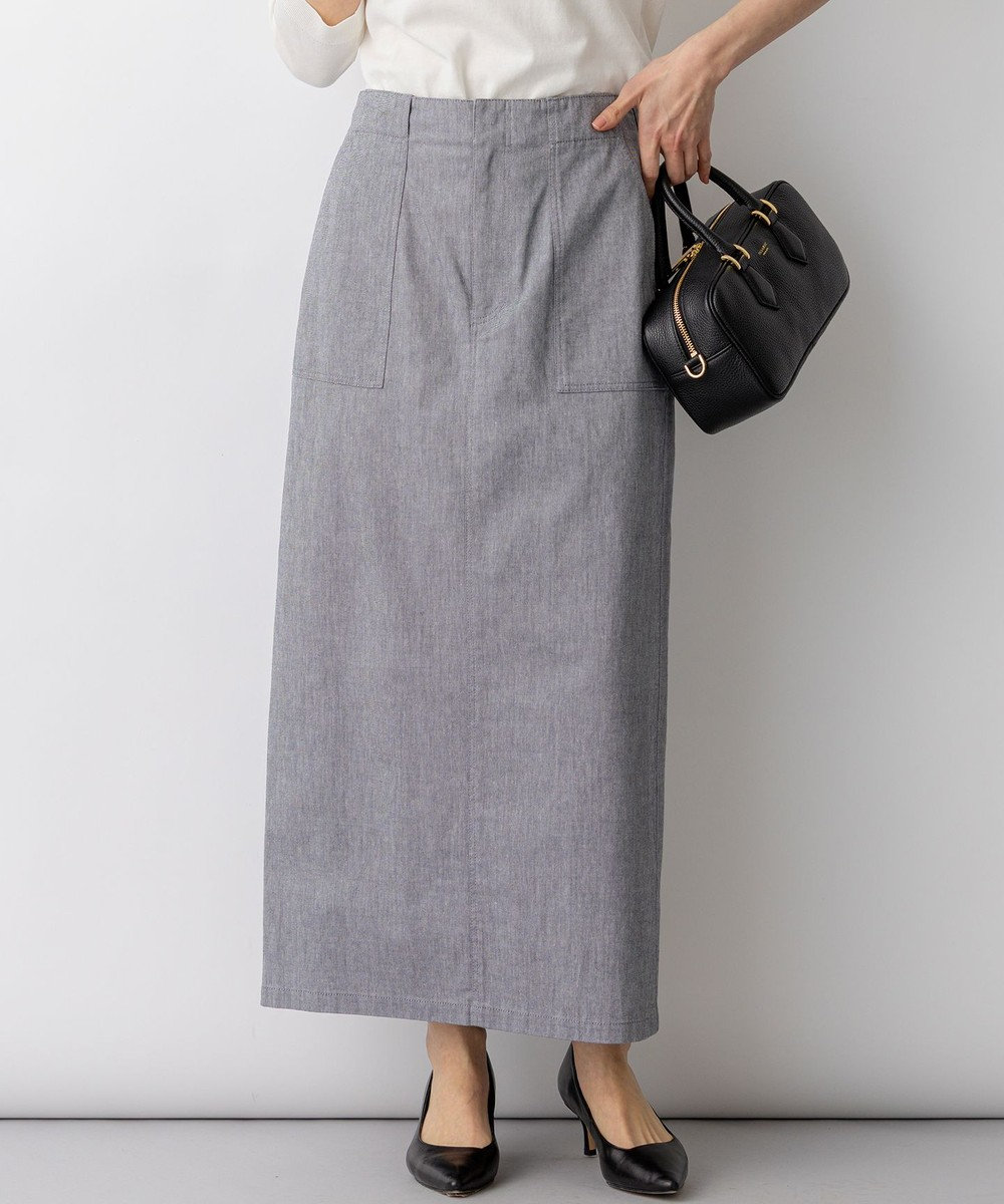 23区 L 【先行予約】スラブツイルストレッチ Iライン スカート 