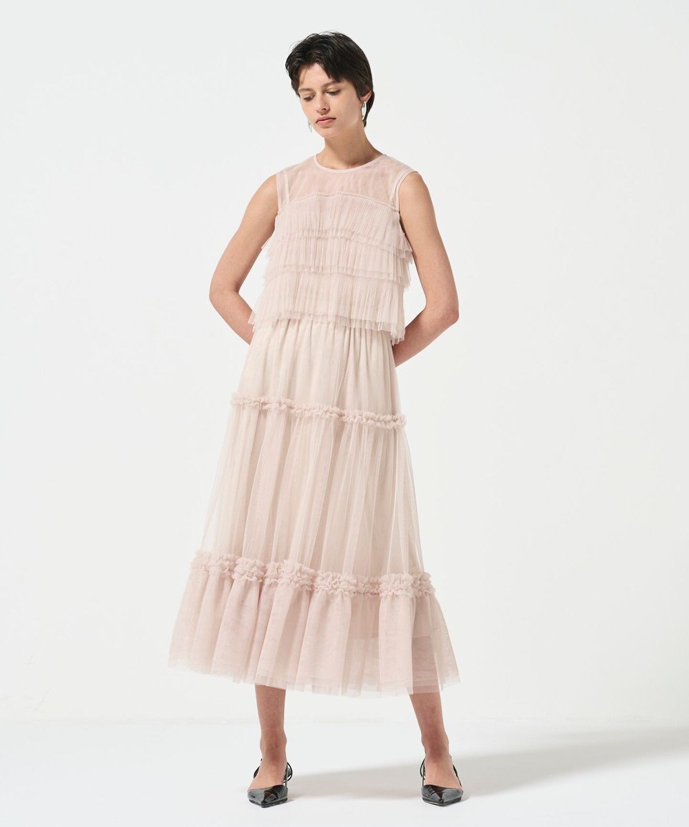 GRACE CONTINENTAL チュールフリルノースリーブ 