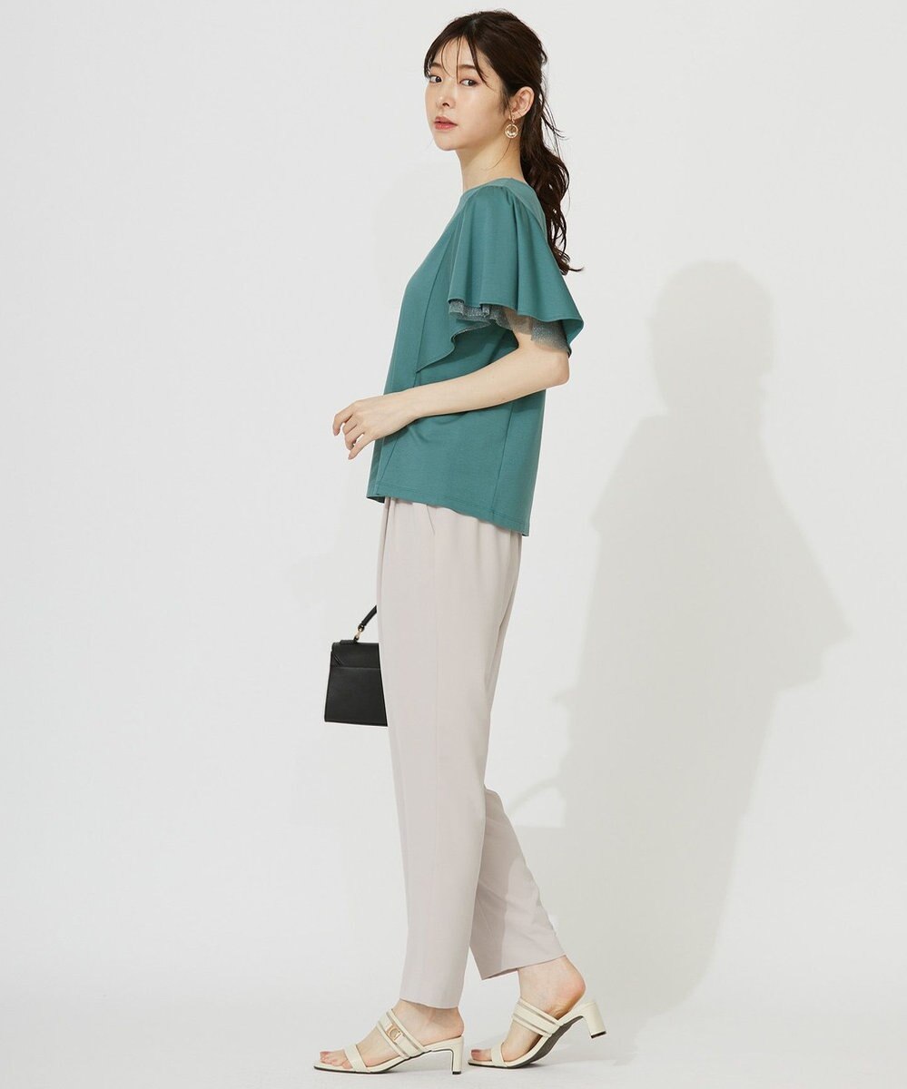 ANY SIS 【接触冷感・UVケア】着映えフリルスリーブ カットソー 