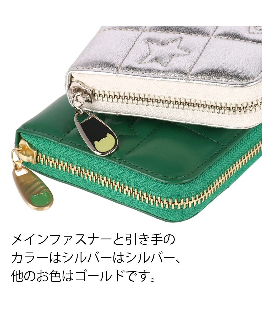 tsumori chisato CARRY ネコキルティング ラウンドファスナー長財布 
