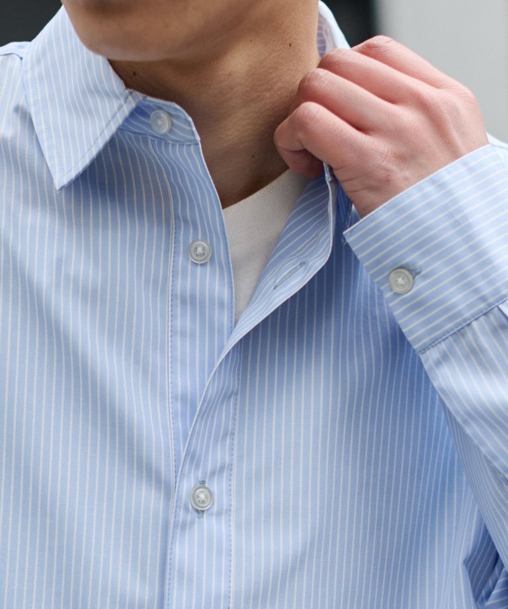 WEGO 【ユニセックス着用ITEM/MLサイズ展開】クロップドブロードシャツ 