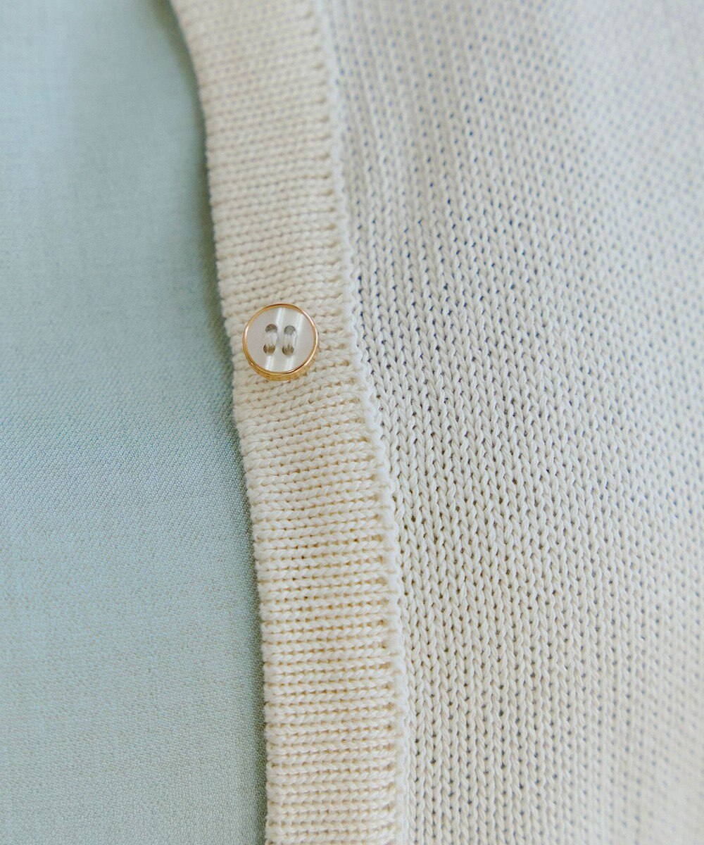 Tiaclasse 【洗える】メッシュ編みスリーブカーディガン 