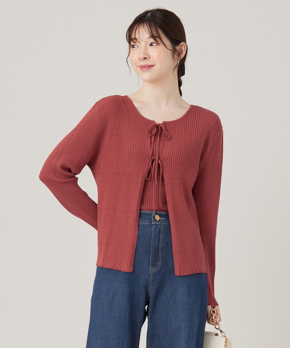 ANY SIS 【2SET】リボンカーデツイン ニット 