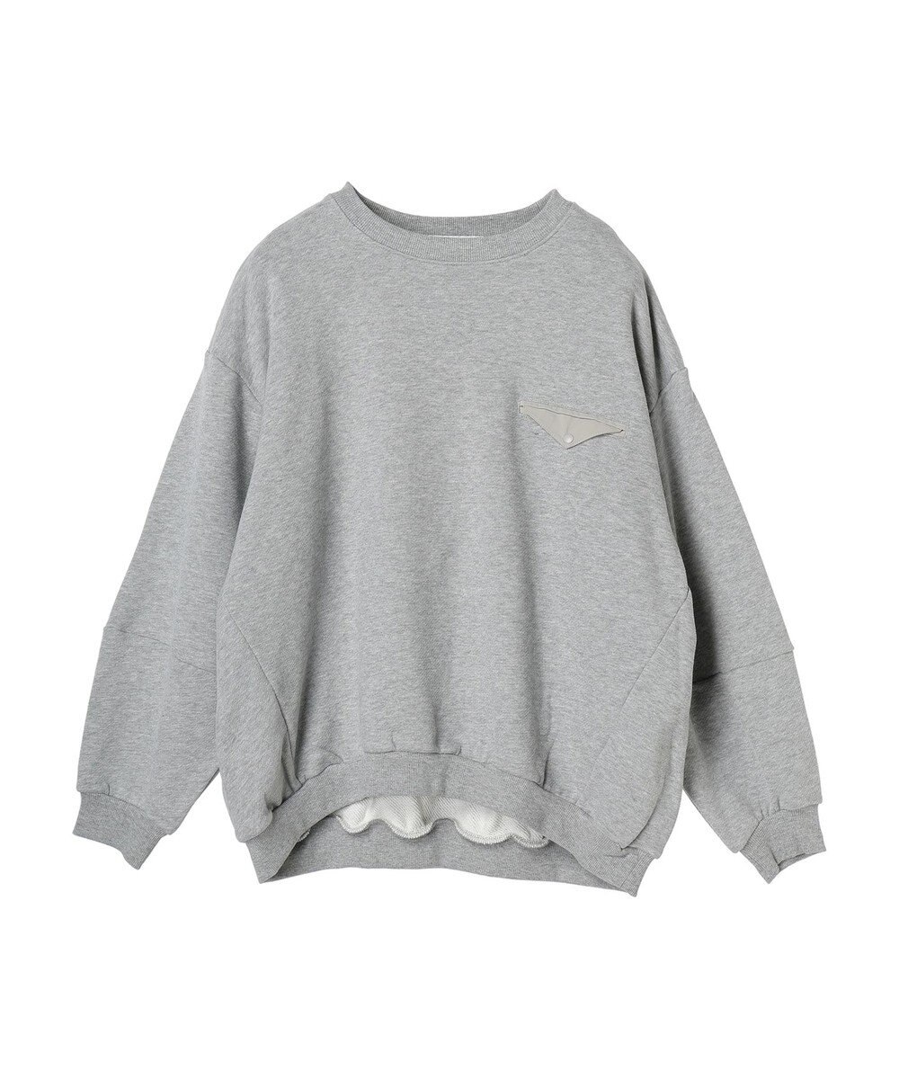 AMERICAN HOLIC ポケット付きバックドレープ裏毛プルオーバー 