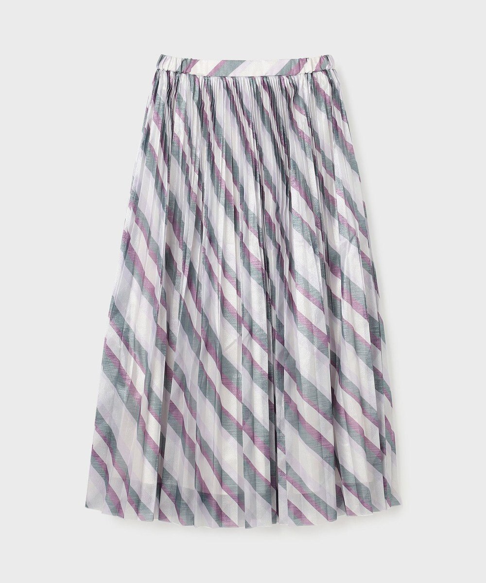 GRACE CONTINENTAL ラメラインプリーツスカート 