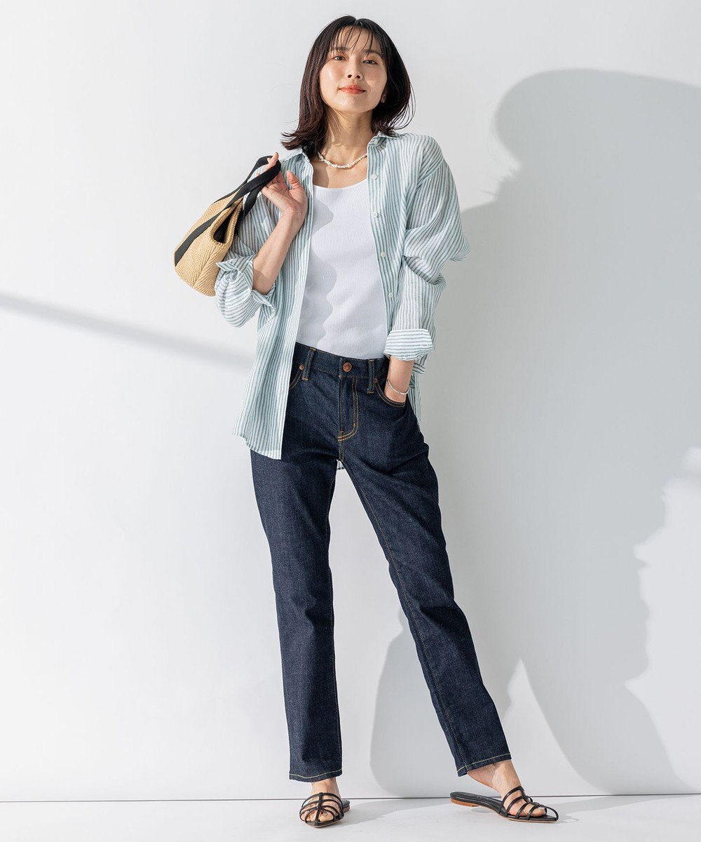 23区 【CLASSY. 9月号掲載/WEB限定カラーあり】LIBECO ベーシック シャツ 