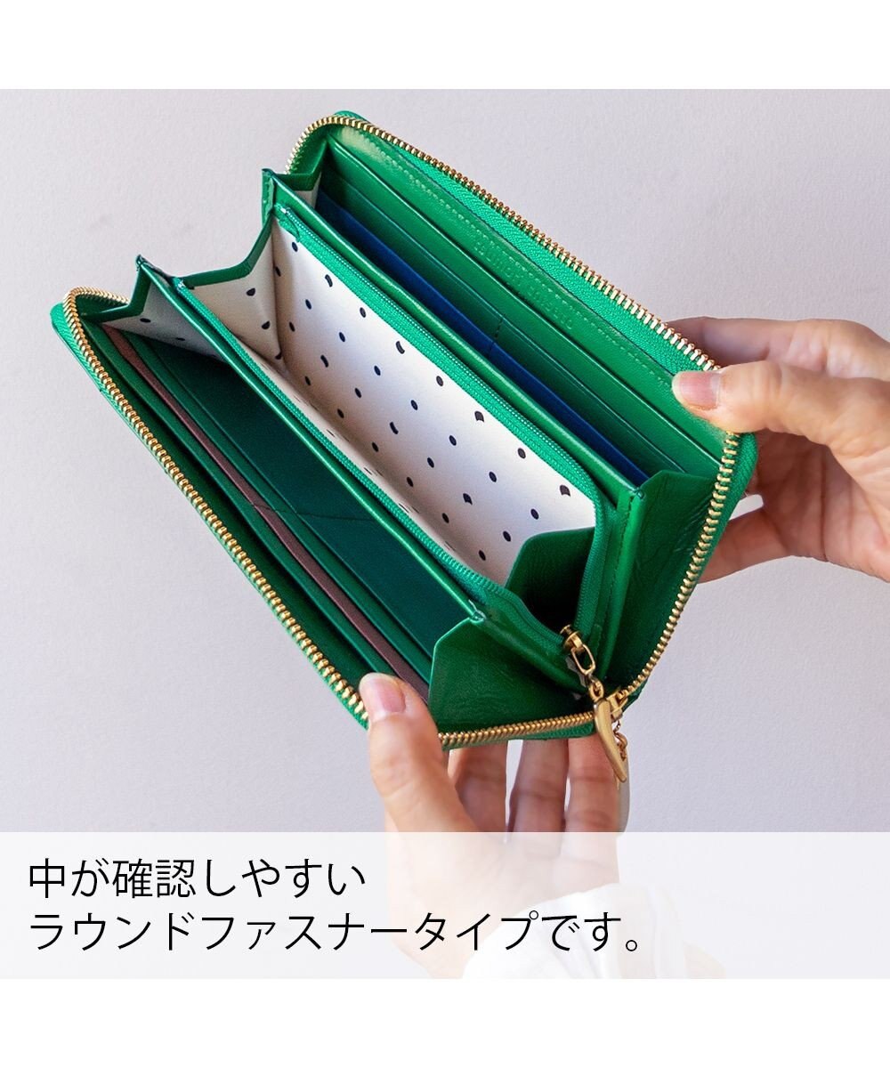 tsumori chisato CARRY ネコキルティング ラウンドファスナー長財布 