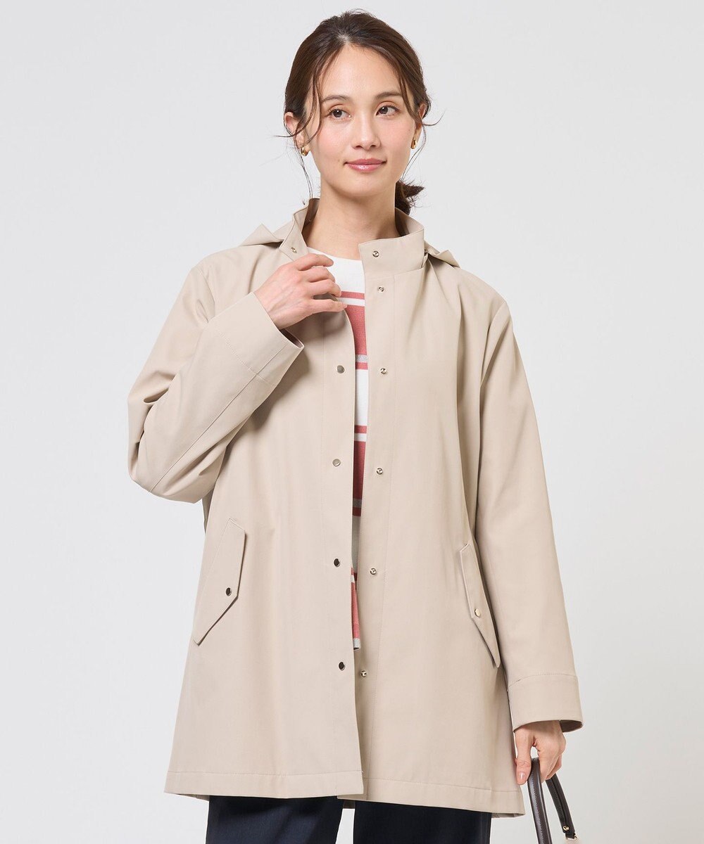 J.PRESS LADIES 【2way】ドライツイルストレッチ フーデット アウター 