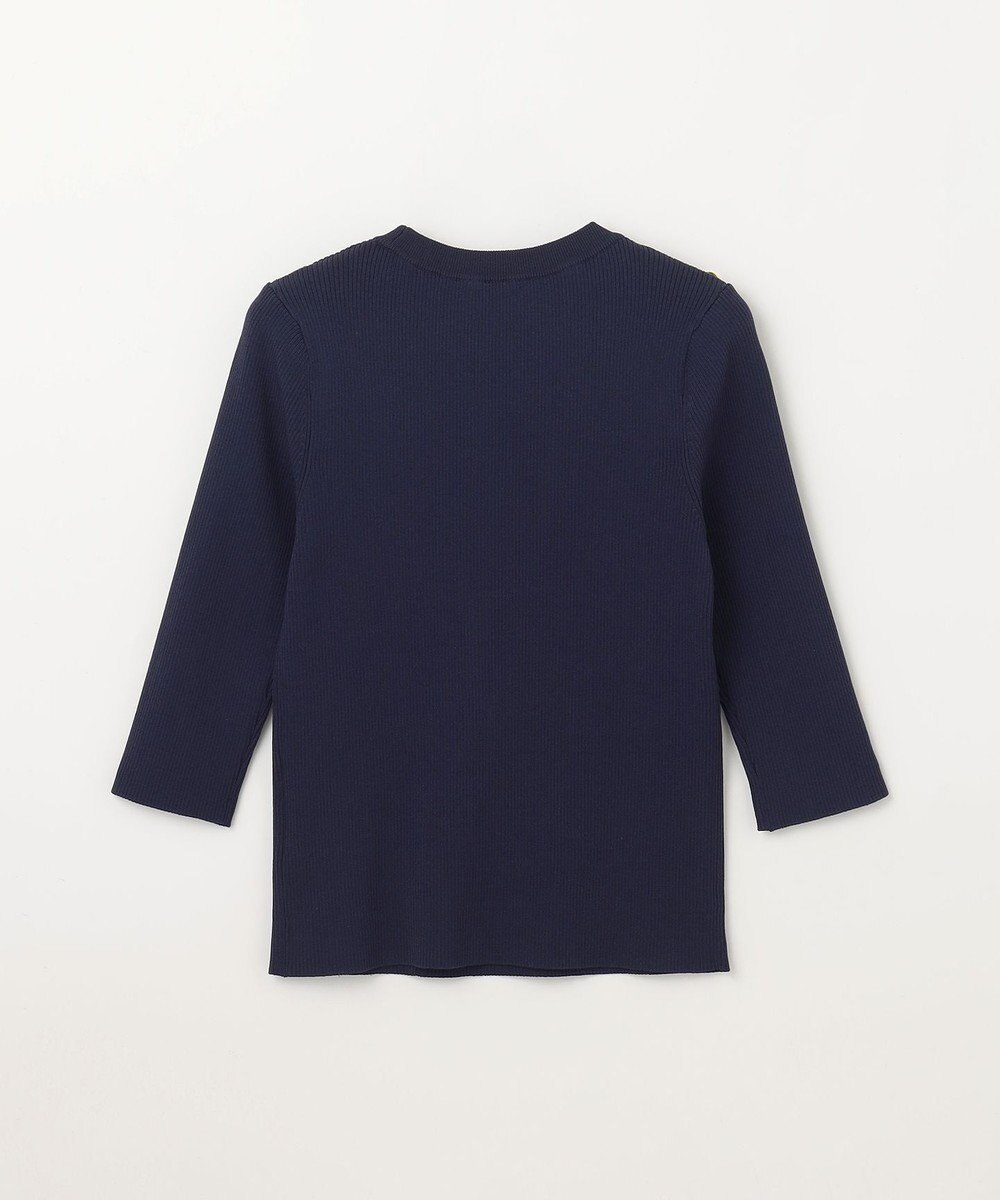 GRACE CONTINENTAL メタル釦リブニットトップ 