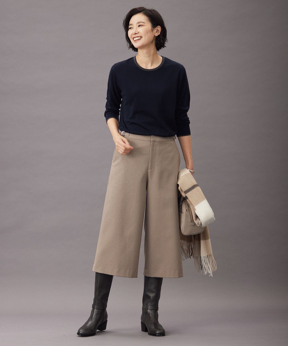 J.PRESS LADIES S 【WEB限定カラーあり・洗える】ツムギート flannel キュロット パンツ 