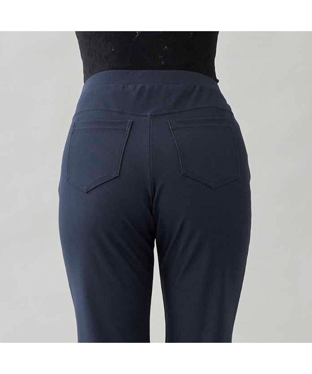 Chacott デニム調ブーツカットパンツ 