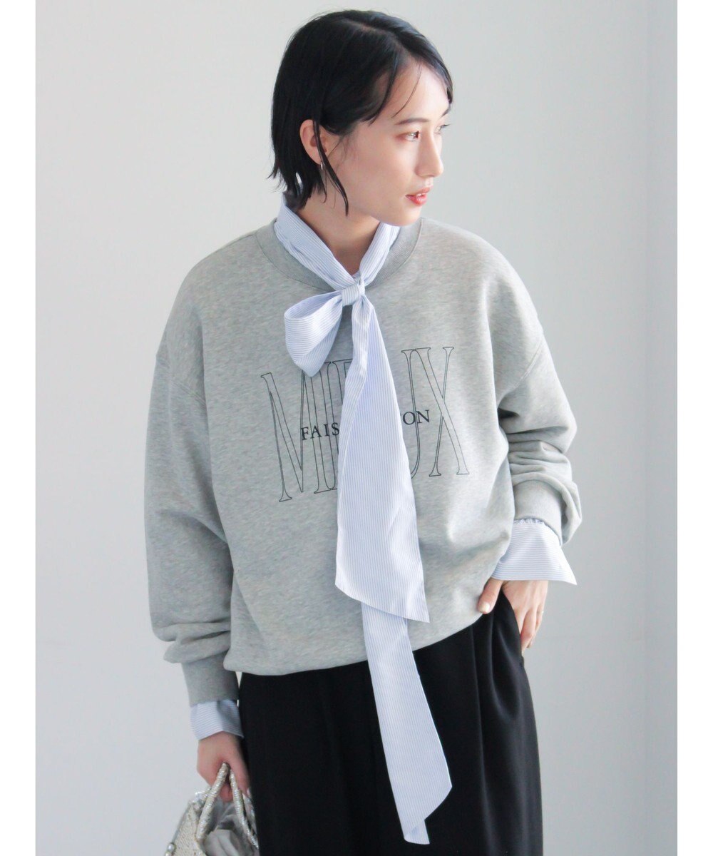 Te chichi 裏毛ロゴプリントスウェット 