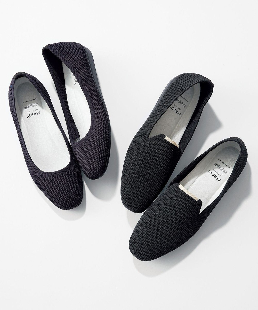 steppi “撥水＆洗えるニットシューズ” バレエ パンプス 