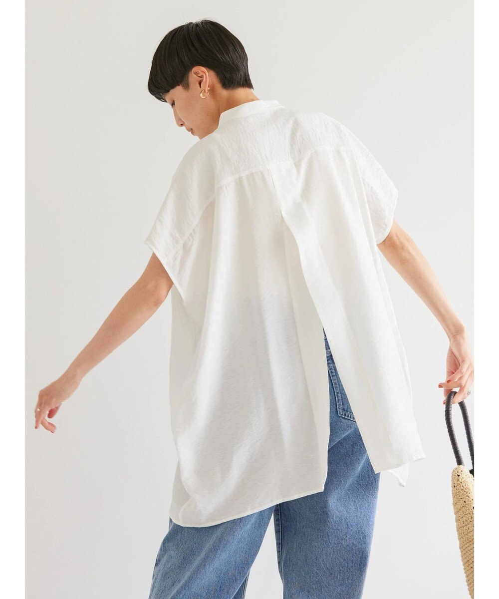 AMERICAN HOLIC ブザムフレンチスリーブバックオープンチュニック 