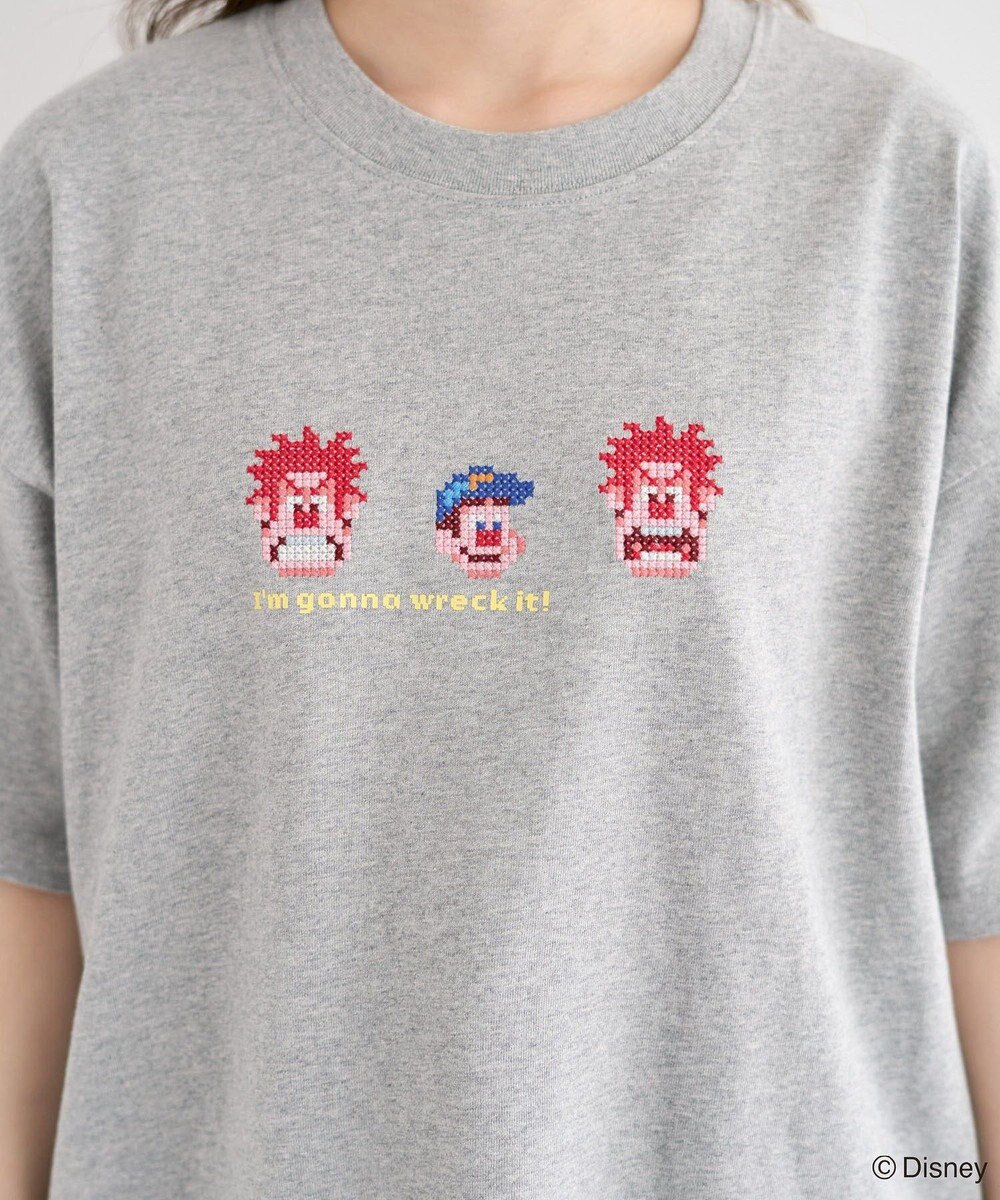 Green Parks シュガーラッシュ　／　クロスステッチ刺繡半袖ＴＥＥ 