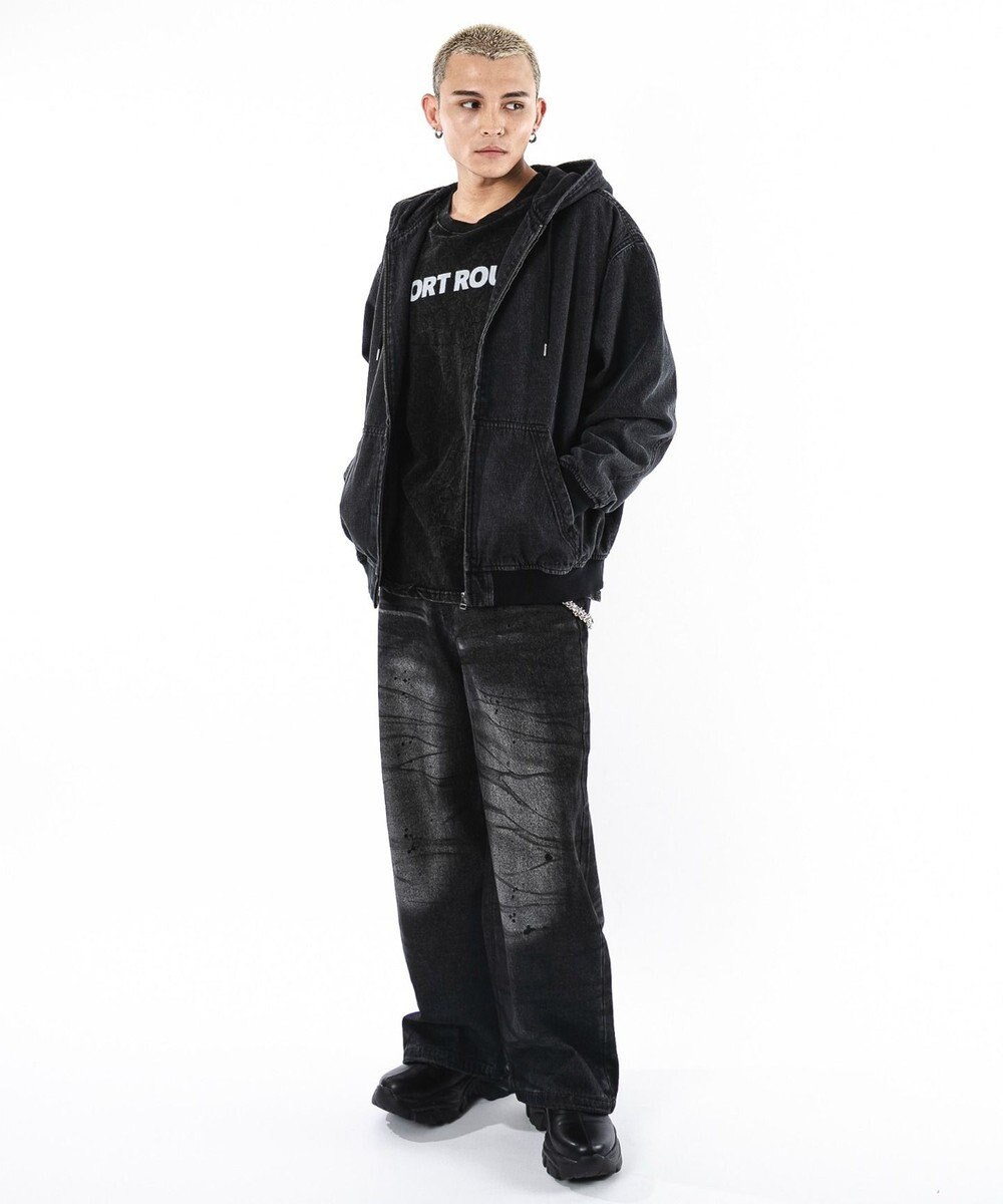 WEGO 【ユニセックス着用ITEM】フードデニムブルゾン 