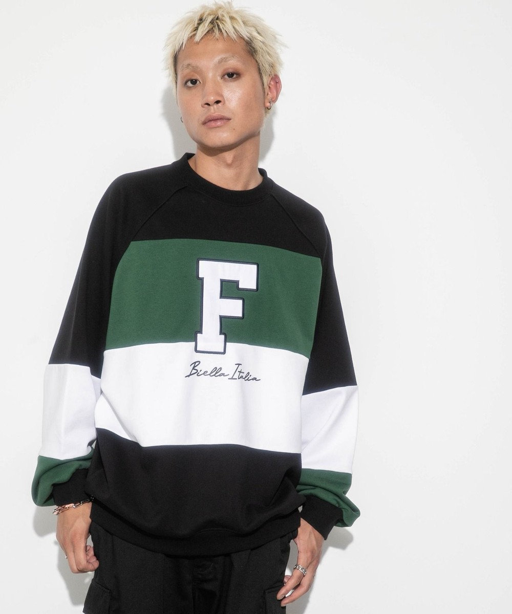 WEGO 【ユニセックス着用ITEM】別注FILAパネル切替プルオーバー 