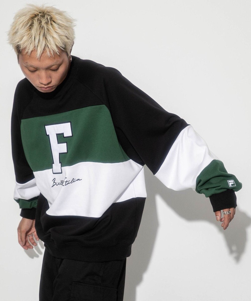 WEGO 【ユニセックス着用ITEM】別注FILAパネル切替プルオーバー 