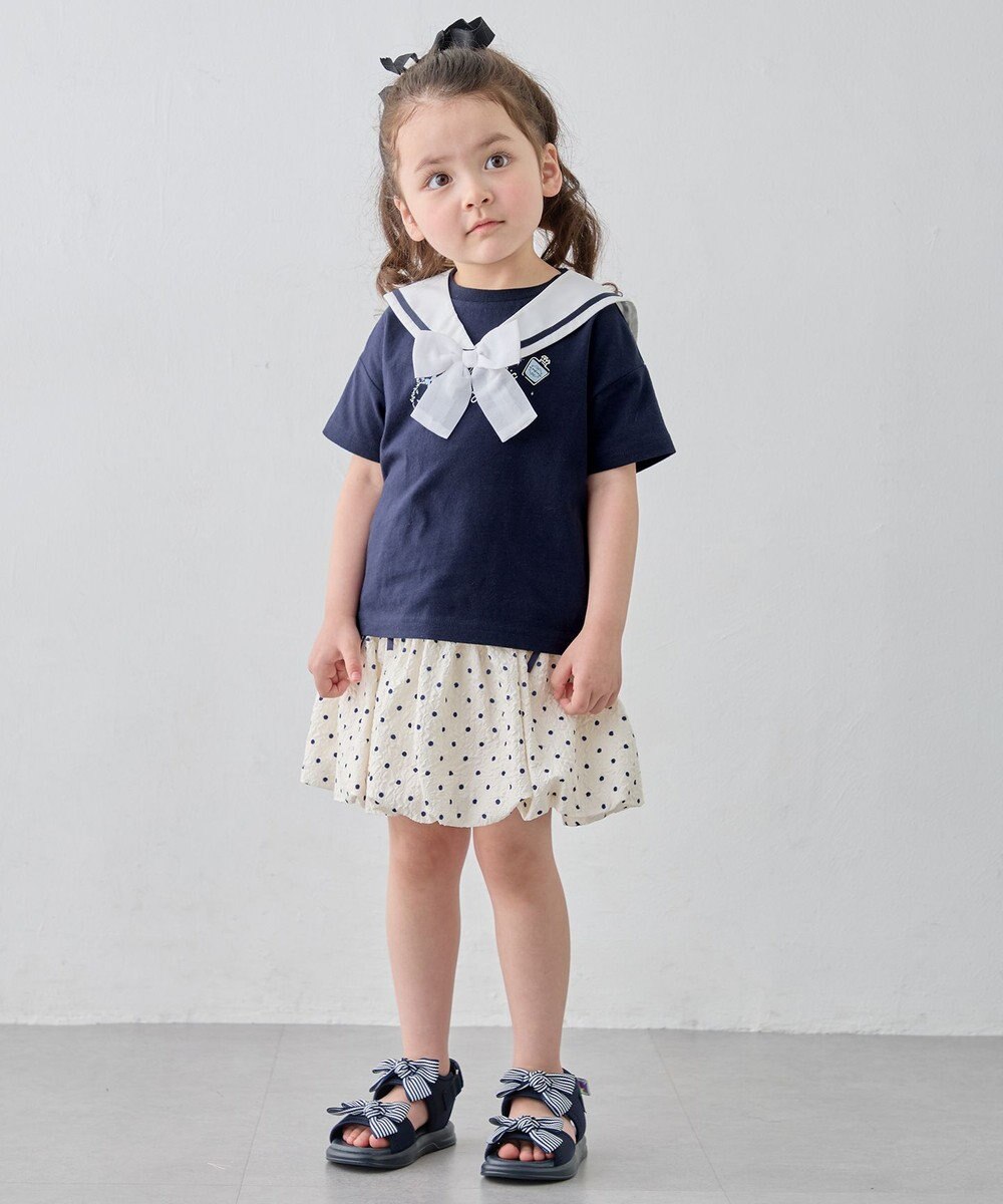 ANY KIDS 【綿100%/接触冷感】ひんやり 2WAY セーラーTシャツ 
