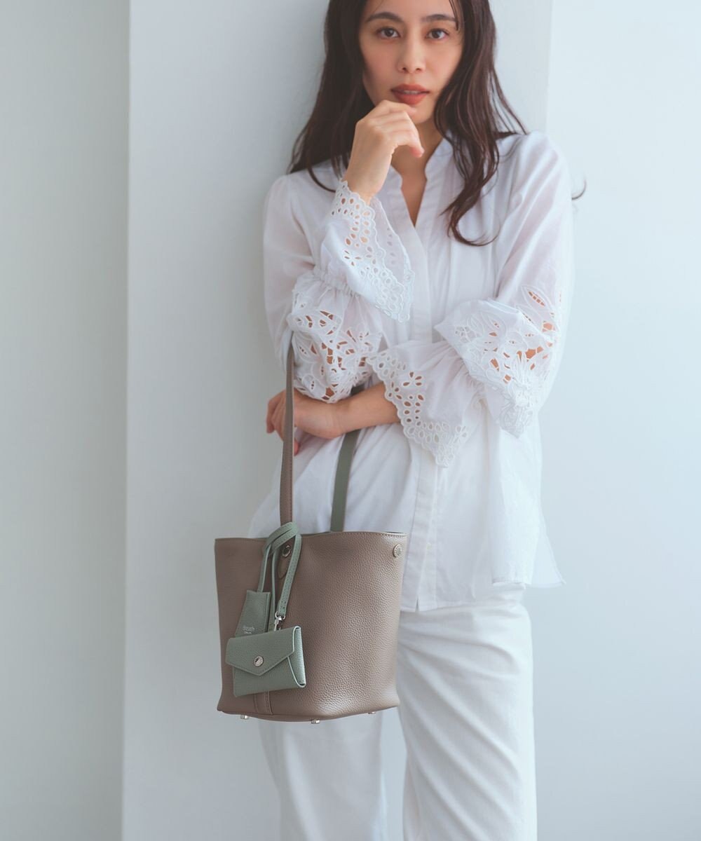 TOPKAPI 【Breath TOPKAPI】DUAL デュアル シュリンクレザー バイカラー 2way ワンハンドル ショルダーバッグ チャーム付き 