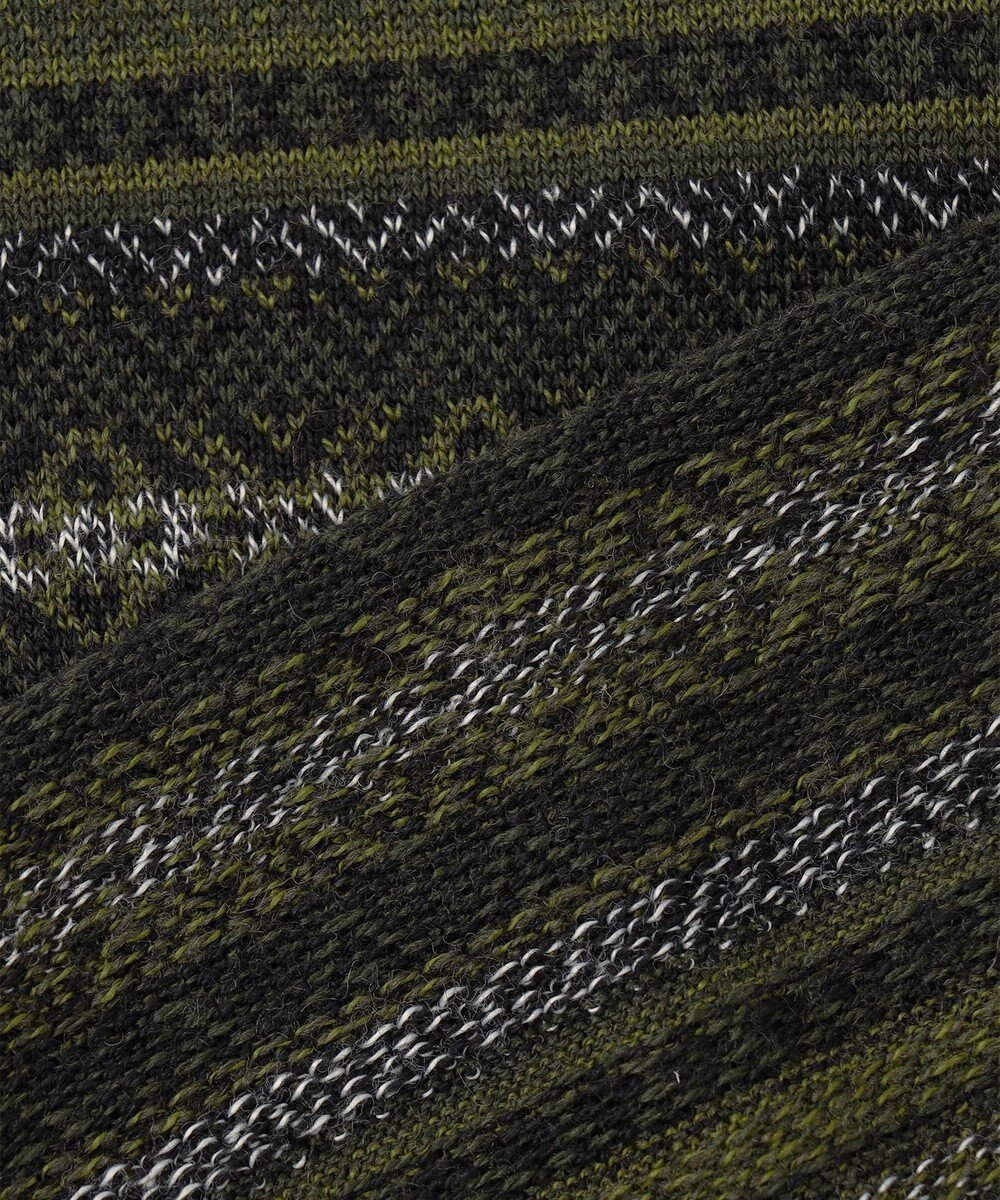 JOSEPH ABBOUD 【キングサイズ・イタリア糸使用/洗える】フェアアエルクルーネック ニット 