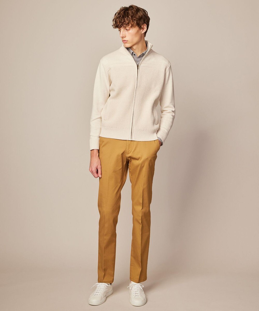 JOSEPH ABBOUD 【洗える】コットンバルキーニットブルゾン 