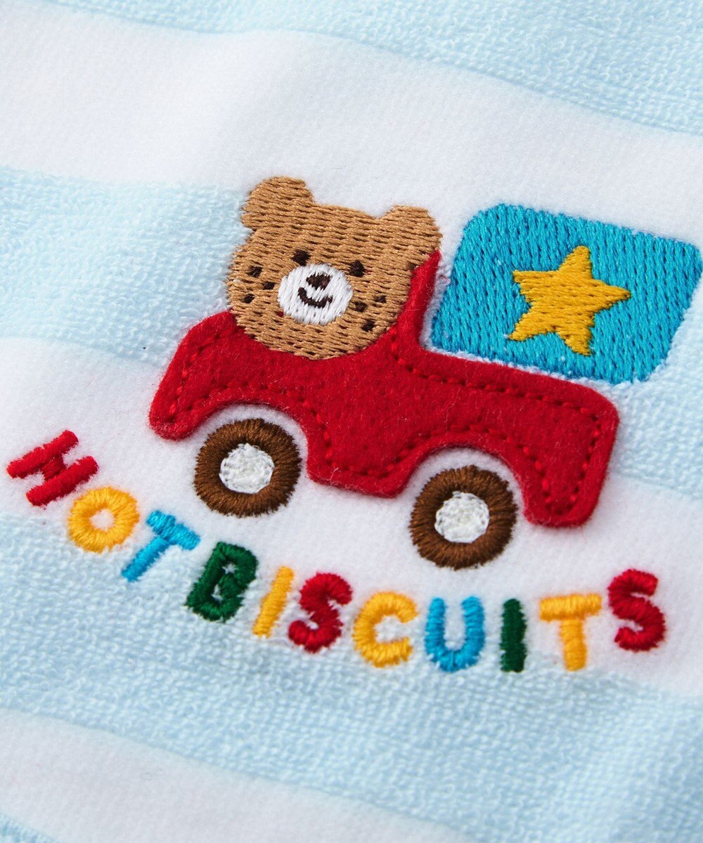 MIKI HOUSE HOT BISCUITS ボーダー柄 はっ水素材 スタイ 