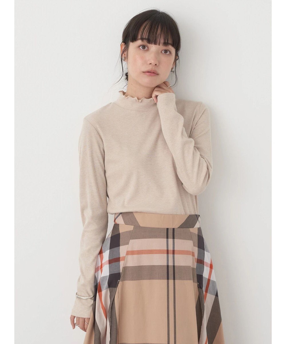 earth music&ecology ラメテレコハイネックプルオーバー 