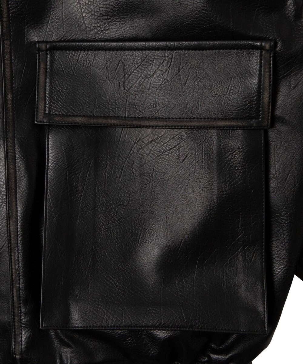 WEGO エイジドFレザーブルゾン 