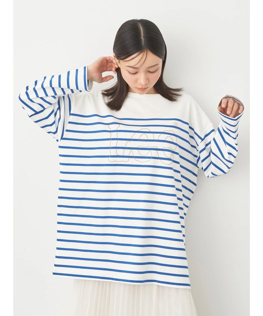 earth music&ecology Ｌｅｅ×ｅ．ｍ．ａ．ｅ　ＢＯＲＤＥＲ　Ｌ／Ｓ　ＴＥＥ 