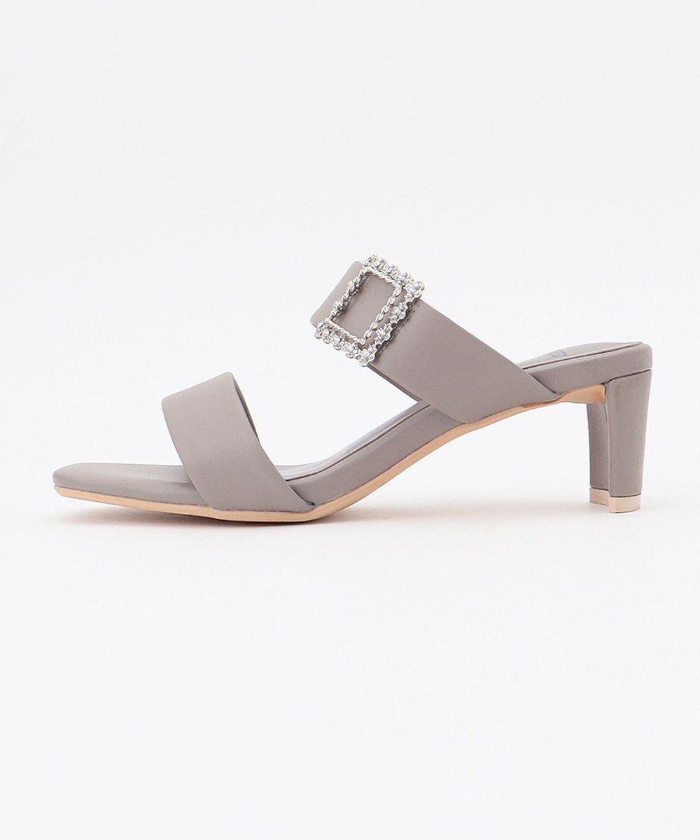 自由区 ビジューバックルサンダル 