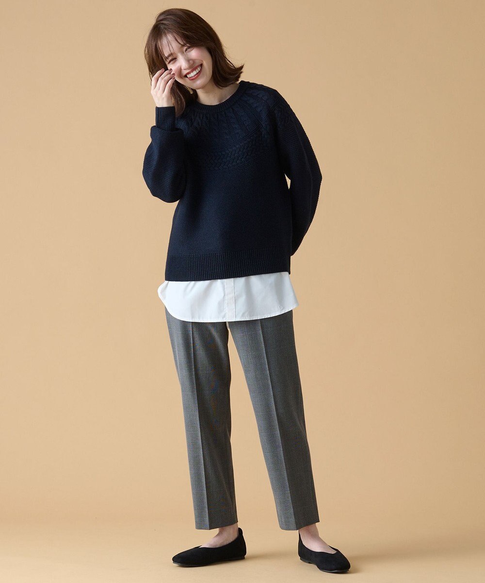 ANY 【洗濯機可能】ソフトアクリル求心ニット 