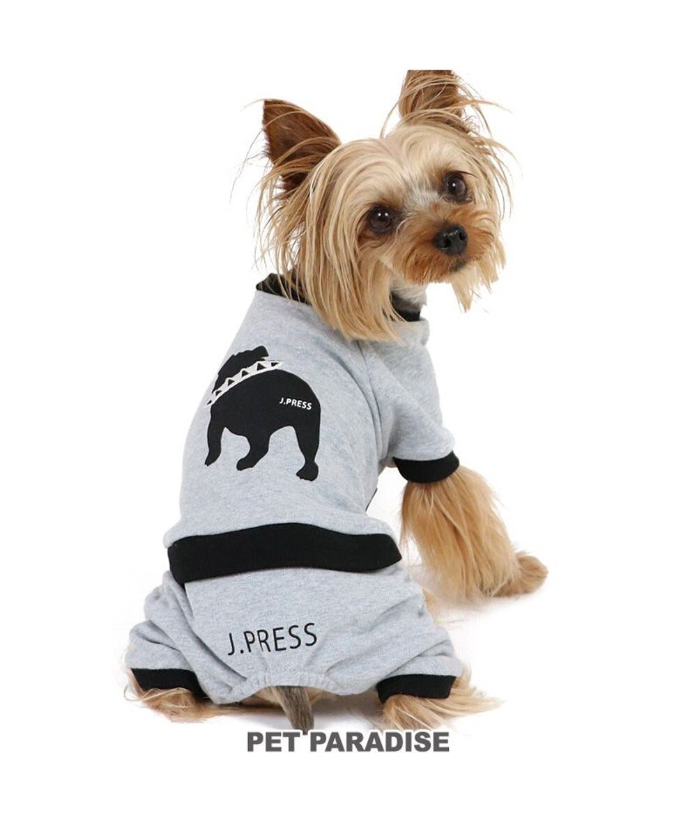 PET PARADISE J.PRESS バックブルロンパース 小型犬 グレー