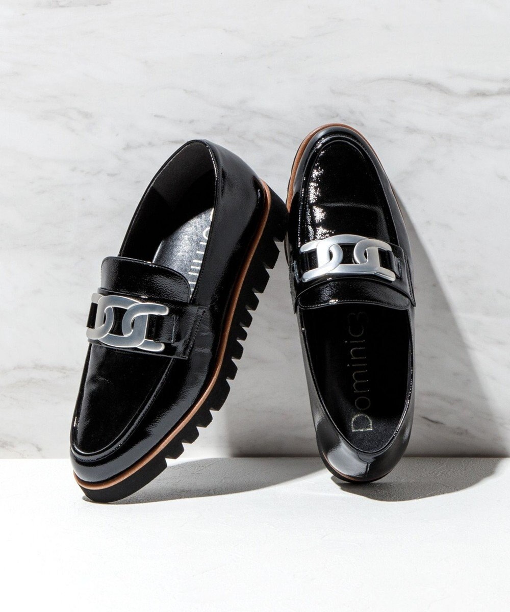 Dominic3 スニーカーソール チェーンモチーフローファー 