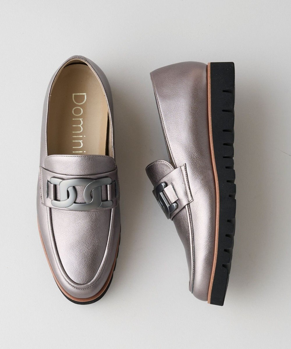 Dominic3 スニーカーソール チェーンモチーフローファー 