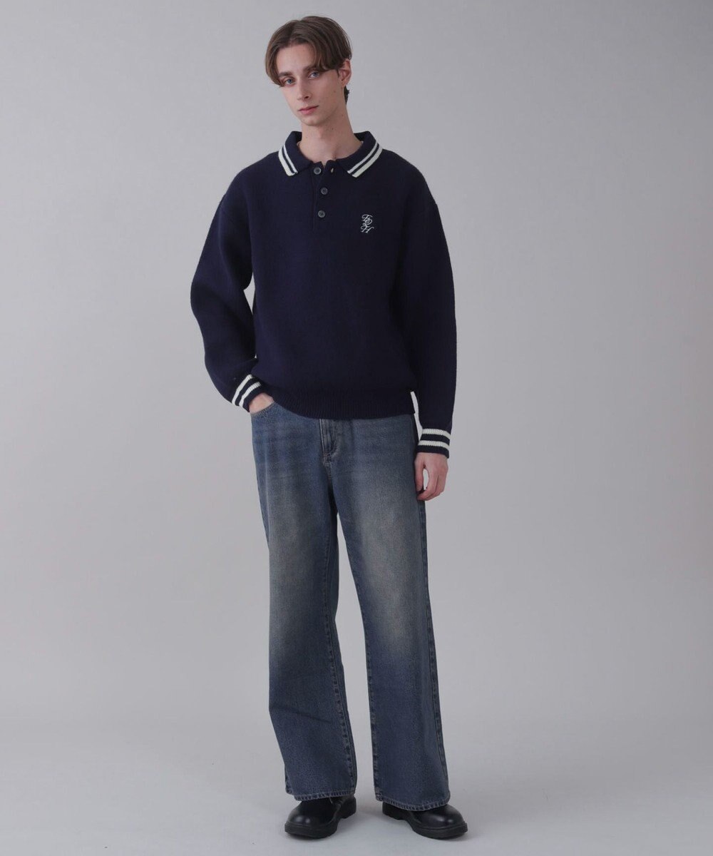 WEGO 【ユニセックス着用ITEM】ワンポイント刺繍ニットポロ 