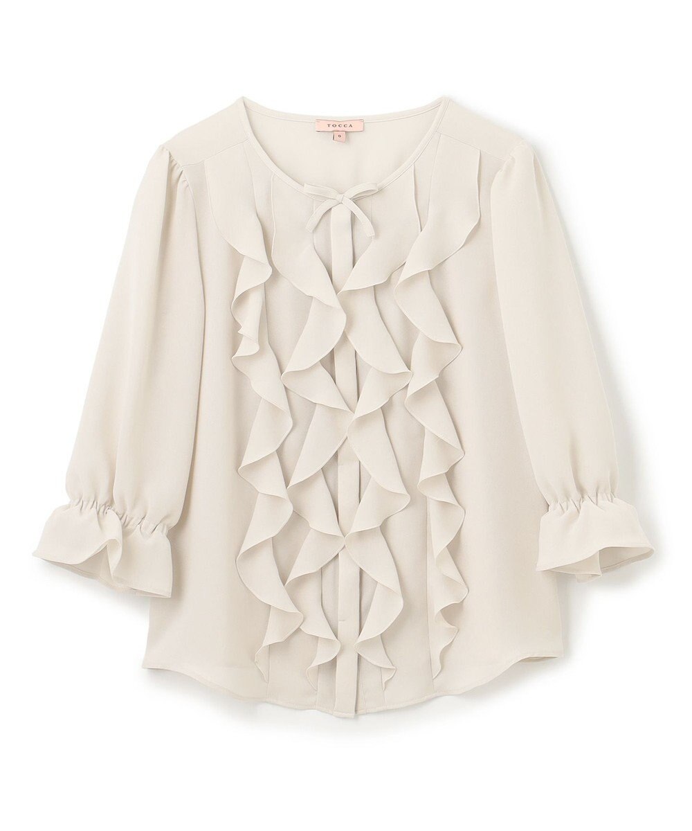 TOCCA 【消臭・洗える】PROMISE RIBBON FRILL ブラウス 