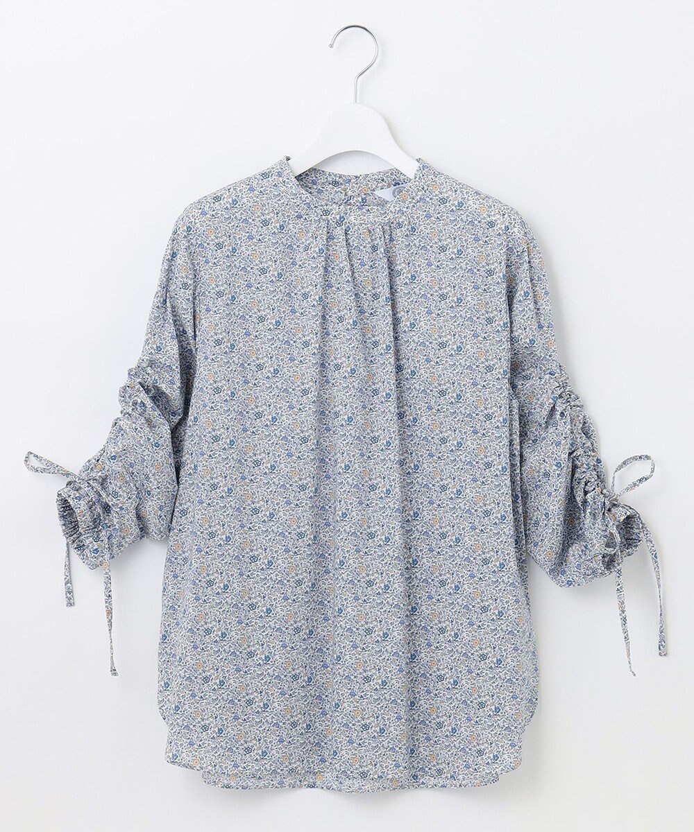 J.PRESS LADIES S 【洗える】 LIBERTY Honeydew/Kate&Mil スタンドカラー ブラウス 