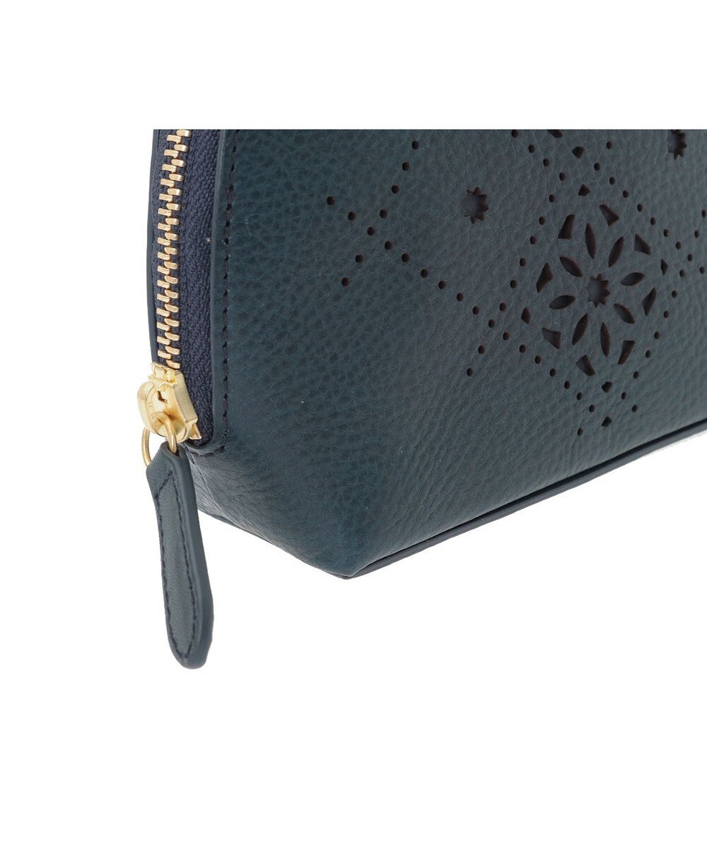 genten アーガイルカットワーク ポーチ 