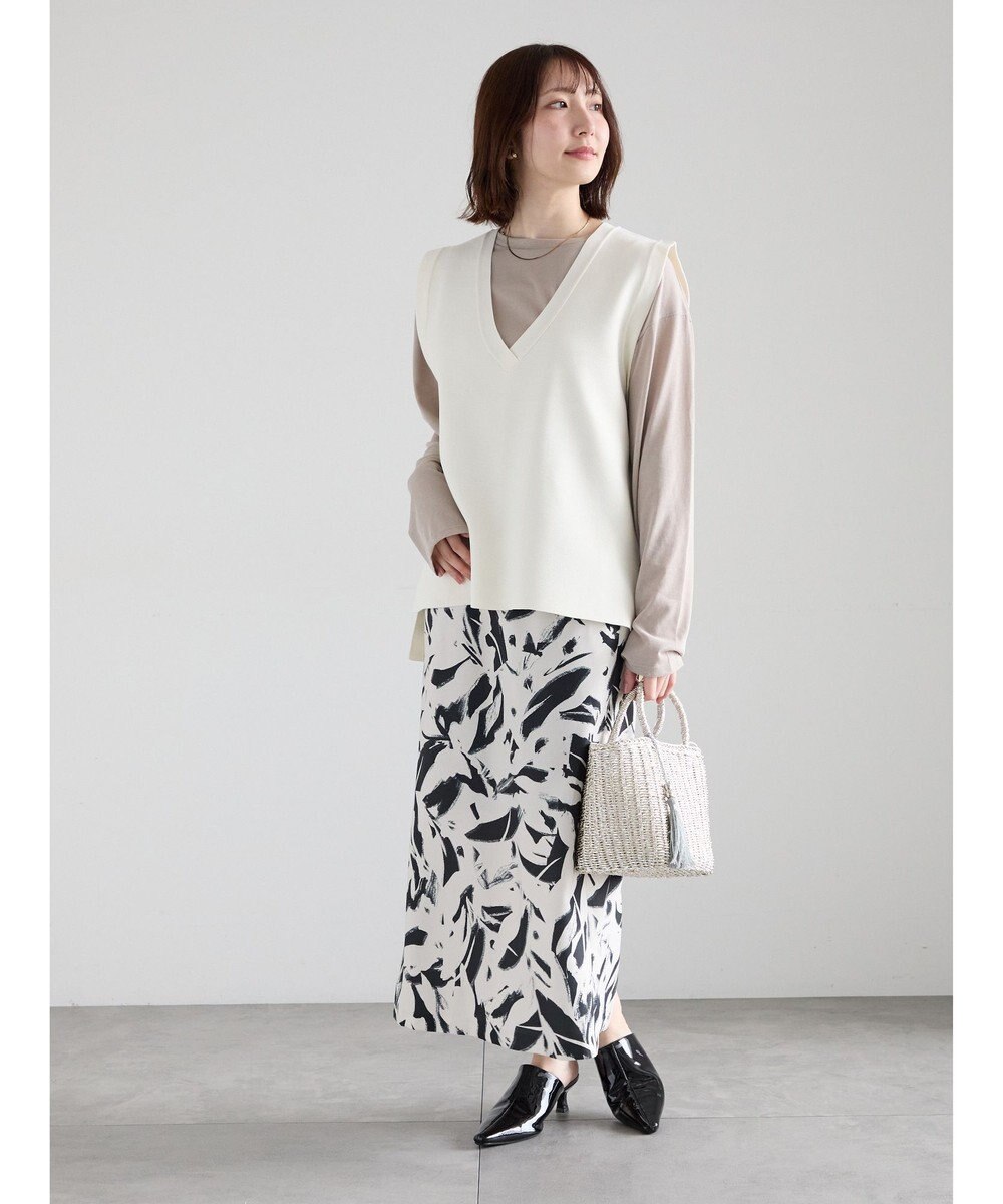 Te chichi Vネックニットベスト 